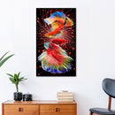 11CT 3 Strand Printed Full Embroidery Koi Fish Needlework DIY Cross Stitch