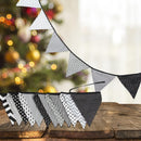 INS Nordic Cotton Fabric Flags Black Gray Pennant Party Wedding Supplies