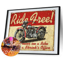 5D Motorcycle Poster Mosaic Round Drill Diamond Painting Rhinestone Picture Gift