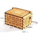 Retro Hand Cranked Wooden Music Box Xmas Gift Party Household Decor (A) Newly