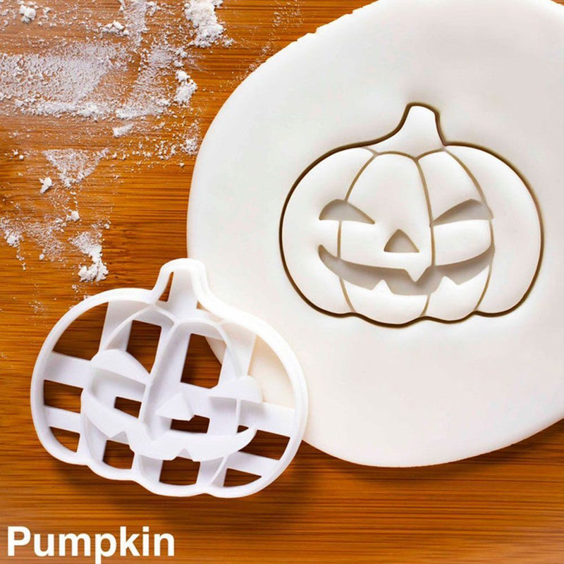 Witch Cat Pumpkin Shaped Biscuit Mold Cookie Embosser Mold Halloween Party