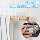2Pcs Hooks Punch-free Curtain Rod Clip Hook Shower Curtain Rod Hanging Holder`