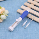 DIY Sewing Tools Embroidery Needle Set 3 Needles + 2 Threaders ABS Plastic Handwe