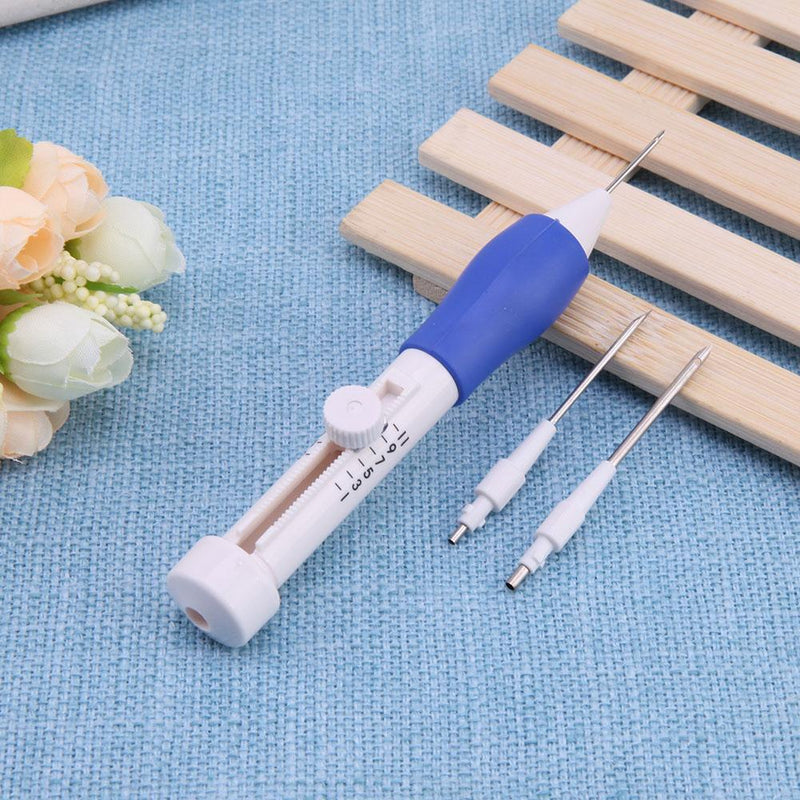 DIY Sewing Tools Embroidery Needle Set 3 Needles + 2 Threaders ABS Plastic Handwe