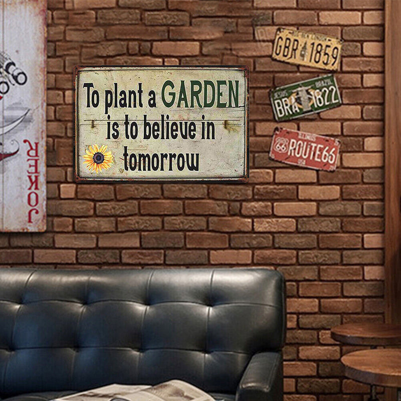 Garden Plant Retro Metal Plate Tin Sign Plaque Poster for Bar Club Cafe Vin