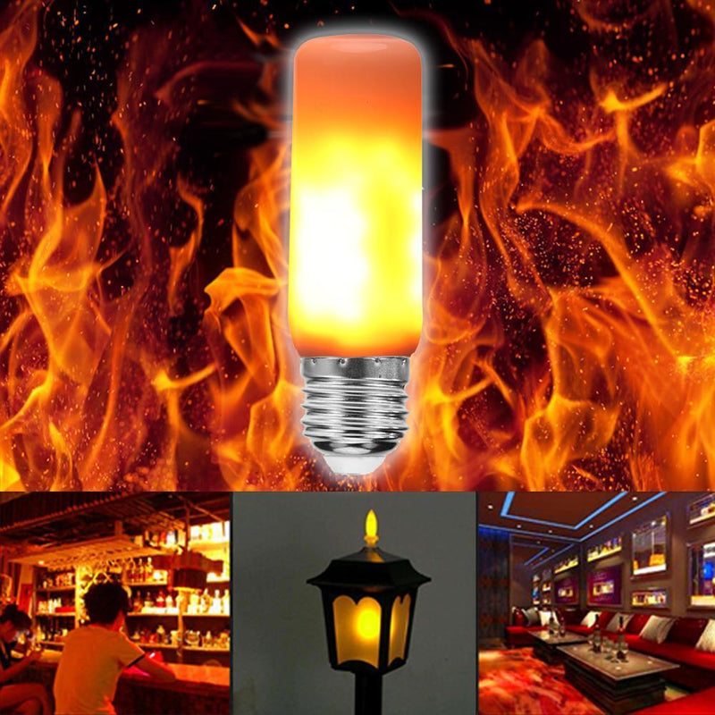 E27 78 SMD 2835 LED Flame Bulb 3W Emulation Fire Effect Lamp Flicker Light