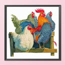 Full Cross Stitch 11CT Chicken Stamped Embroidery DIY Kits Handmade Needlework
