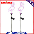 LED Luminous Flamingo Neon Solar Light Garden Yard Art Outdoor Lawn Stake Lamp