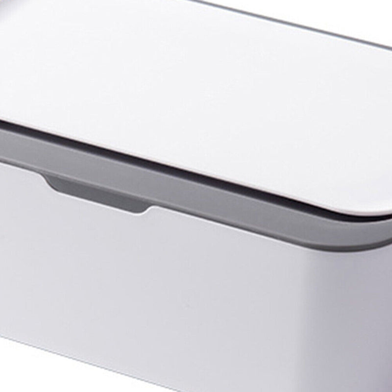 Wet Wipes Storage Box with Lid Home Tissue Dispenser Napkin Case (Grey) Newly