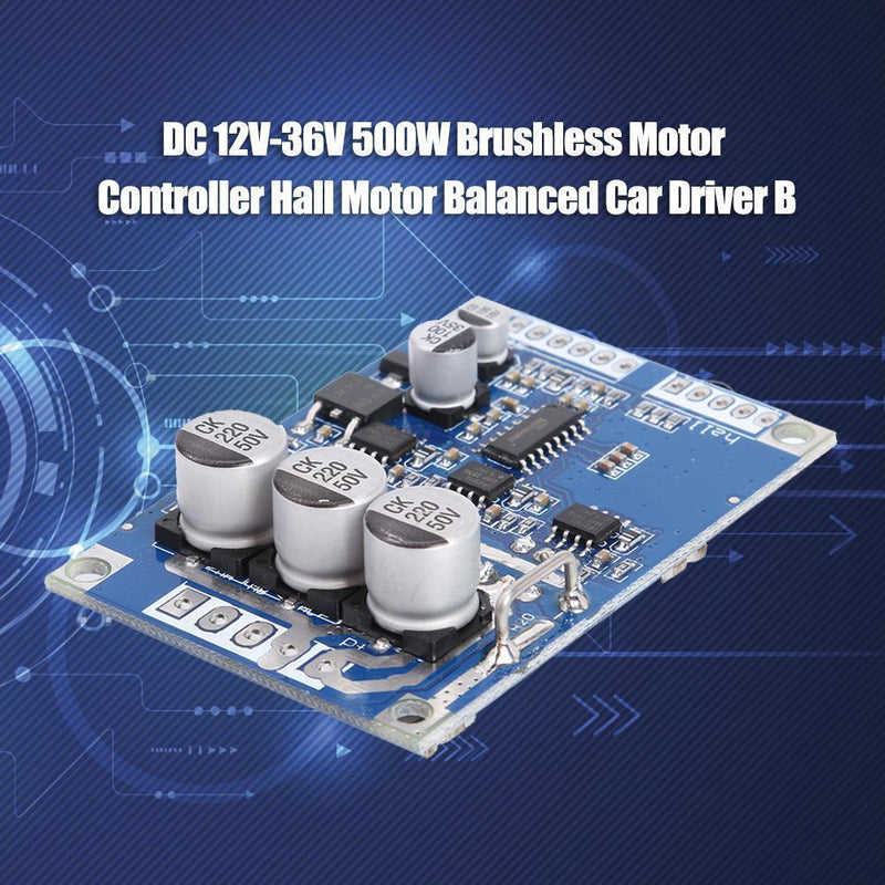 DC 12V-36V 500W PWM Brushless Controller Hall Motor Automotive Balancing Co