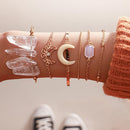 Retro Shell Moon Flower Bracelet Round Slice Charming Bangles Women Jewelry Gift