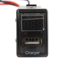 For ISUZU USB Car Charger with Blue LED Voltmeter 5V 2.1A USB Charger Socket