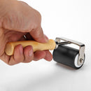 Hard Rubber Roller Wooden Handle Printing Ink Brayer Artists Art Tool (S)