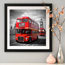 Round Drill Diamond Painting Double-Decker Bus Diamond Embroidery for Wall Gift