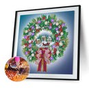 5D DIY Diamond Painted Christmas wreath Partial Special Rhinestone Set Newly
