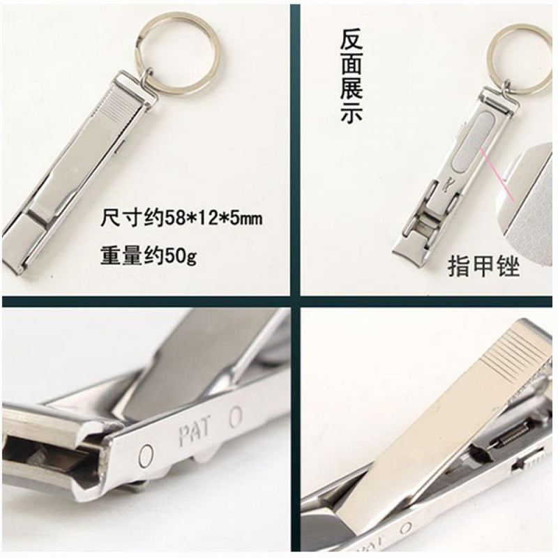 EDC Foldable Keyring Ultra-thin Trimmer Nail Clipper Stainless Steel Cutter