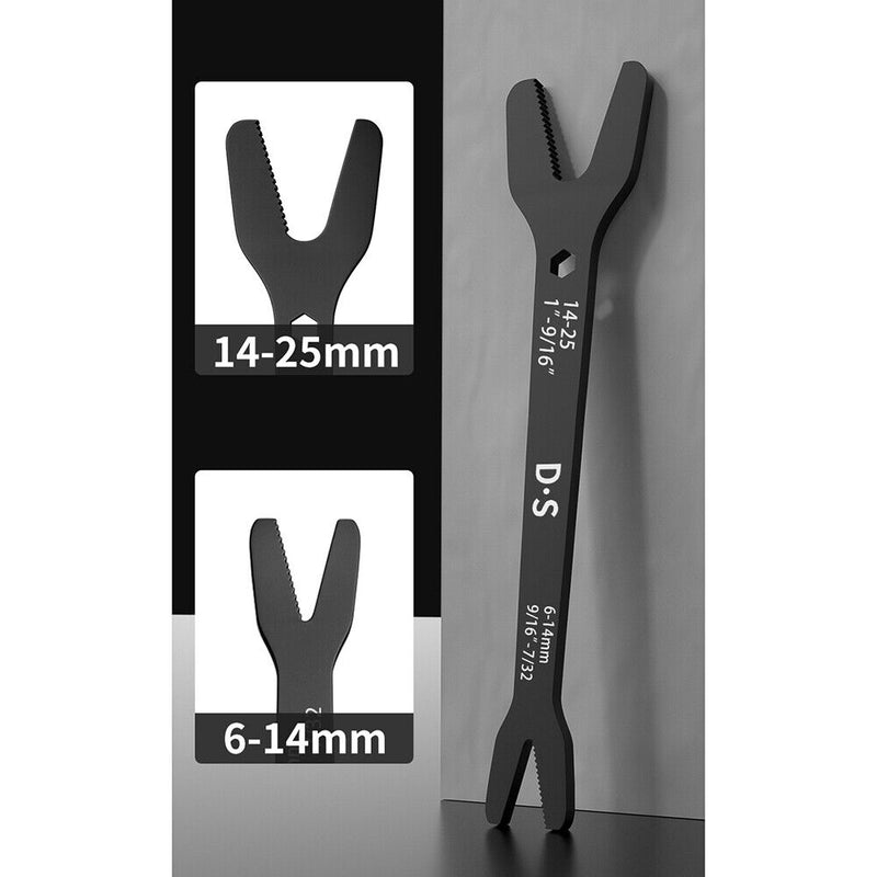 6-25mm Bicycle Wrench V-Groove Double Open End Spanner Repair Tools Black Newly