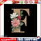 5D DIY Diamond Painting Flower Letter F Full Round Drill Mosaic Picture Kit