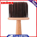 Wood Handle Neck Face Duster Hairbrush Salon Cutting Hairdressing Styling Tool