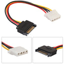 SATA 15-Pin Male to Molex 4-Pin Female Power Adapter Cable for PCe Riser 0.2m
