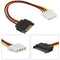 SATA 15-Pin Male to Molex 4-Pin Female Power Adapter Cable for PCe Riser 0.2m