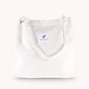 Solid Color Art Style Shoulder Bags Canvas Groceries Totes Foldable Handbag