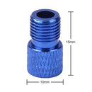 MTB Bike Valve Converter Bicycle Presta to Schrader Valve Adapter (Blue) Newly
