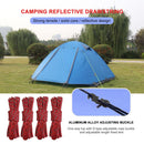 4pcs Wind Rope with Hooks Buckle for Outdoor Camping Hiking Tents (Red) Newly