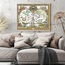 Old World Map Partial Cross Stitch 11CT Cotton Thread Printed Embroidery Kits