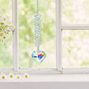 Crystal Love Heart Pendants Colorful Hanging Drop Wind Chime Garden Decor Newly