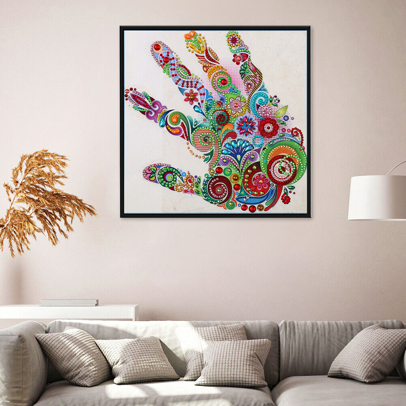 Special Shaped Palm 5D DIY Part Drill Diamond Painting Handwork Home Decor Gift
