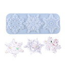 Christmas Crystal Snowflake Epoxy Molds Kit DIY Hanging Pendant DECORATE