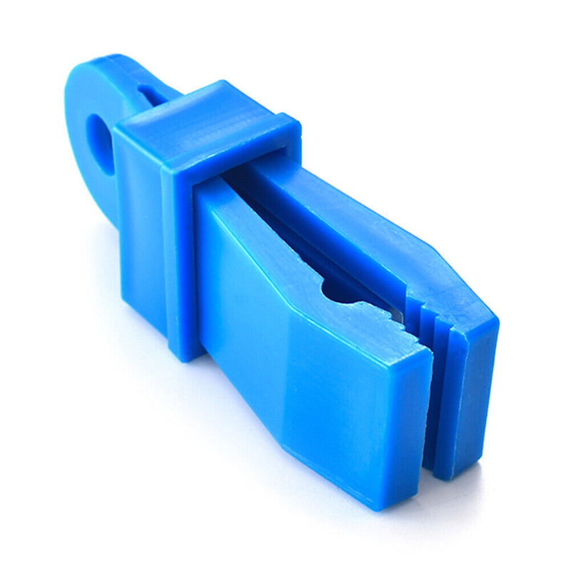 10pcs Outdoor Large Canopy Wind Rope Clamps Windproof Tent Clips (Blue) Newly