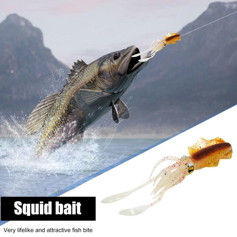15.5cm 20g Bionic Squid Sea Fishing Lures Artificial Soft Bait (Red Pink)