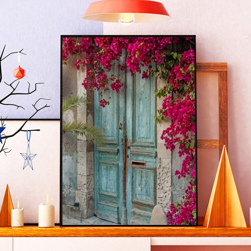 Painting By Numbers DIY Pink Multiflora Room Wall Picture Hand Painted Handwork