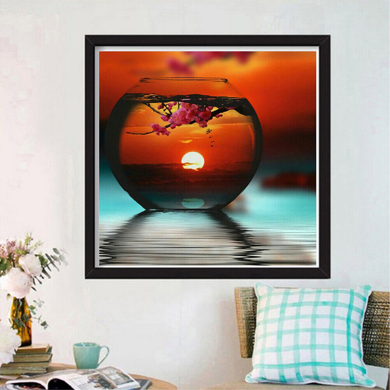 5D DIY Full Drill Diamond Painting Cup Landscape Cross Stitch Kits (z906)