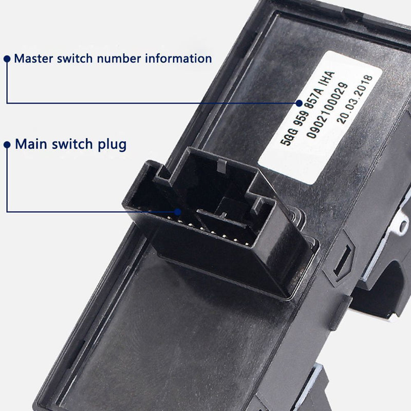 Driver Side Electric Power Master Electric Window Switch 5G0959857C 5GG959857A