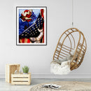 5D Diamond Painting USA Independence Day Full Round Drill DIY Home Picture Ki