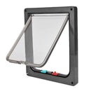4 Way Lockable Dog Cat Safe Flap Door Puppy Pets Plastic Gate (Black XL) Newly