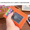 Women Multi-Slot Wallet Mini PU Leather Clutch Money Card Bag Solid Zipper Purse