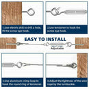 Flexible Wire Rope Cable Stainless Steel Cable Hanging Set Clothesline Kit