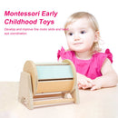 Montessori Wooden Spinning Drum Sensory Educational Toys Rotating Gift for Baby