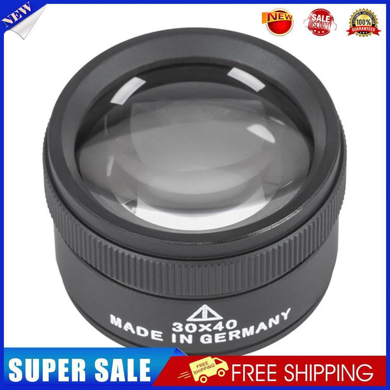 30x40 HD Magnifying Glass Optical Lens Jewelry Appraisal Magnifier (Black)