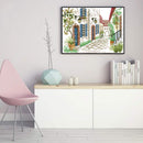 2 Strands Street Corner Partial Embroidery Stamped Cross Stitch Home Decor Gifts