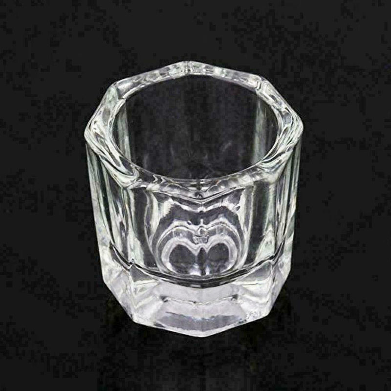 Glass Dappen Dish/Crystal Octogonal Cup Pot Acrylic S Nail Manicure Liquid E5X6