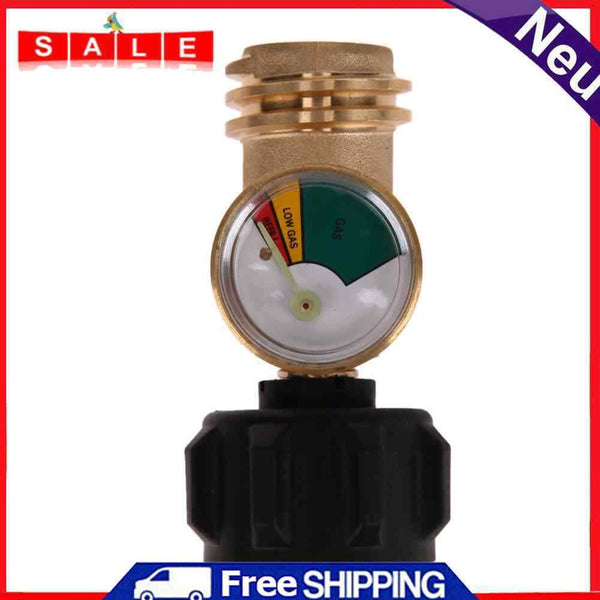Tank Gauge Gas Grill BBQ Pressure Meter Indicator Fuel Propane Adapter Household