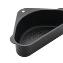 Stainless Steel Triangular Drain Basket Holder Kitchen Sink Filter (Black) Newly