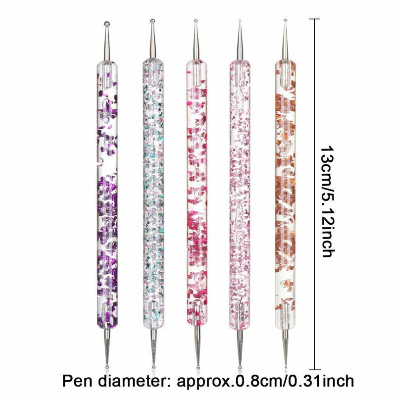 DIY Professional Marbleizing Dotting Pen Painting Nail Art Manicure Tools