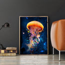 Frameless Oil Painting Arts Picture By Number Jellyfish Hand Painted Craft Set