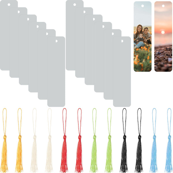 DIY Aluminum Crafts Sublimation Bookmark White Blank Bookmarks with Tassels